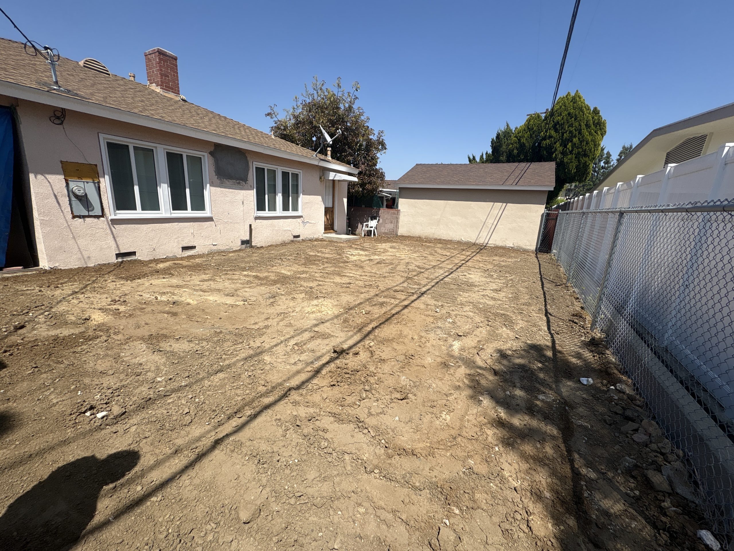 demolished pool area in Los Angeles
